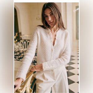NWT Sezane Saphia sweater size XS Ecru